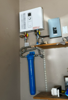 All Valley Plumbing technician on a service call in the RGV
